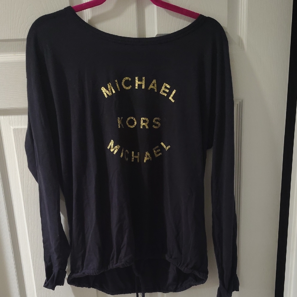 Michael Kors Black Sweatshirt with Gold Logo